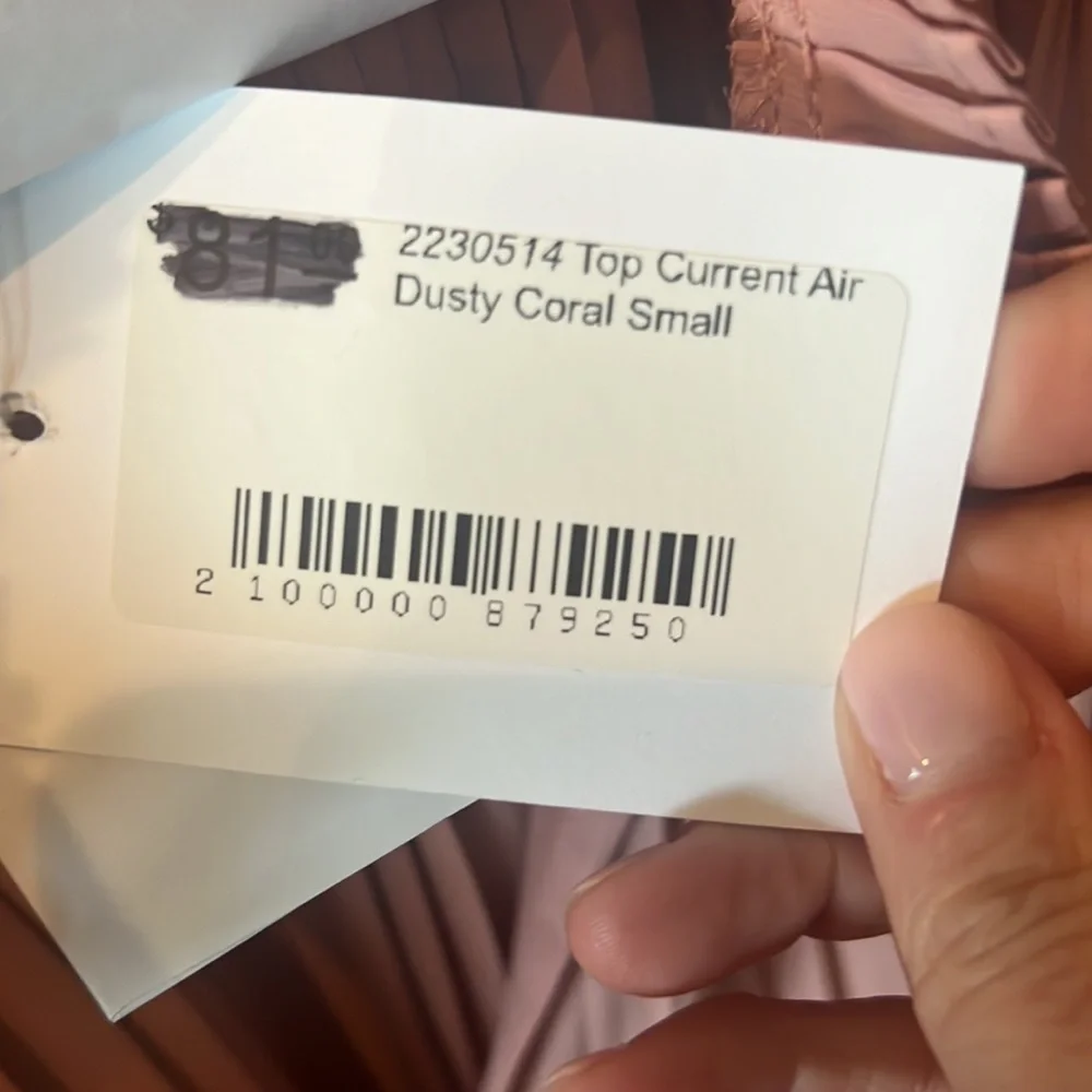 NWT Current Air Dusty Coral Top - Small - Picture 3 of 7